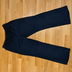 Vintage navy hidden low waist wool blend pants.